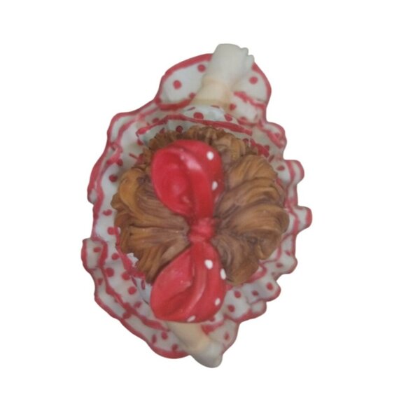 Enesco 2001 All About Dance Figurine Polka Dot Dress Girl With Bow Hand-Painted - Picture 6 of 6